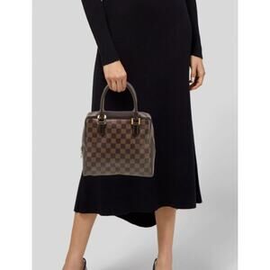 Louis Vuitton Women's Damier Brown Gold Top Handle Triana Luxury Purse